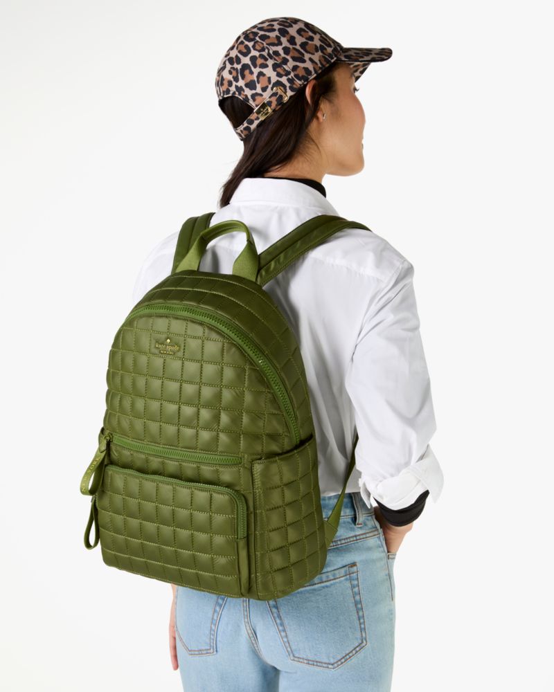 Kate Spade,Camden Quilted Large Backpack,Lining Nylon,Backpack,Metal Material,Logo,Activewear,Casual,