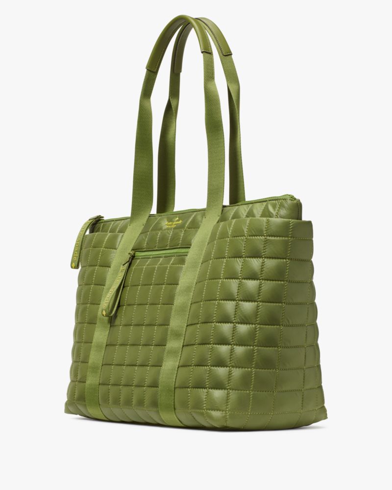Kate Spade,Camden Quilted Extra Large Tote,Kelp Forest