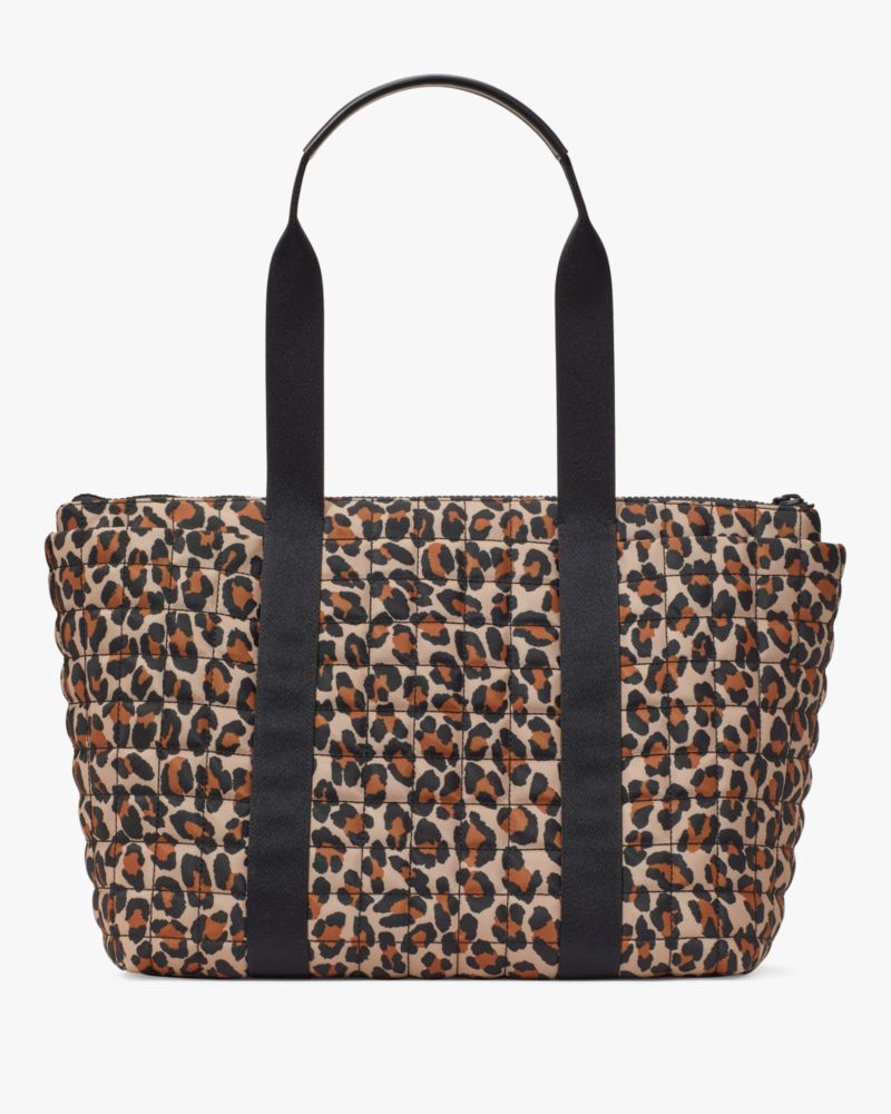 Kate Spade,Camden Quilted Leopard Extra Large Tote,Multi Color