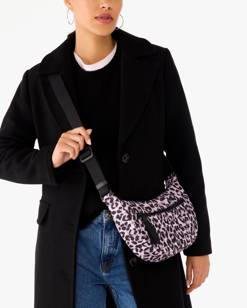 Kate Spade,Camden Quilted Large Leopard Sling Bag,