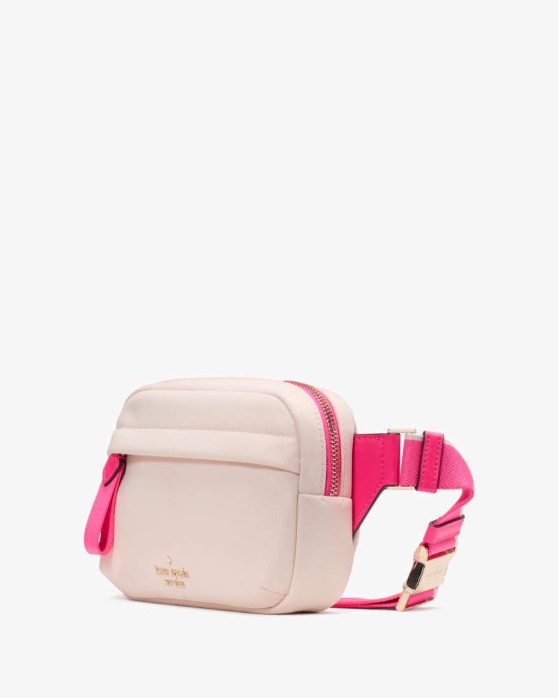 Kate Spade,Chelsea Nylon Belt Bag,Lining Polyester,Belt Bag,PVC,Metal Material,Metal,Logo,Casual,Cream