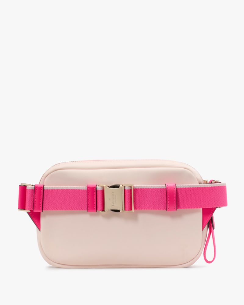 Kate Spade,Chelsea Nylon Belt Bag,Lining Polyester,Belt Bag,PVC,Metal Material,Metal,Logo,Casual,Cream