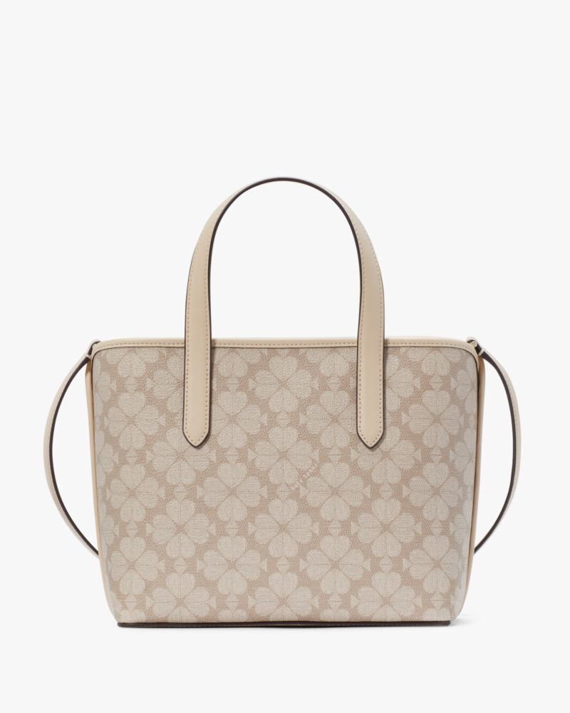 Kate Spade,Spade Flower Small Tote,Tote,Metal Material,PVC,No Embellishment,Casual,Beige