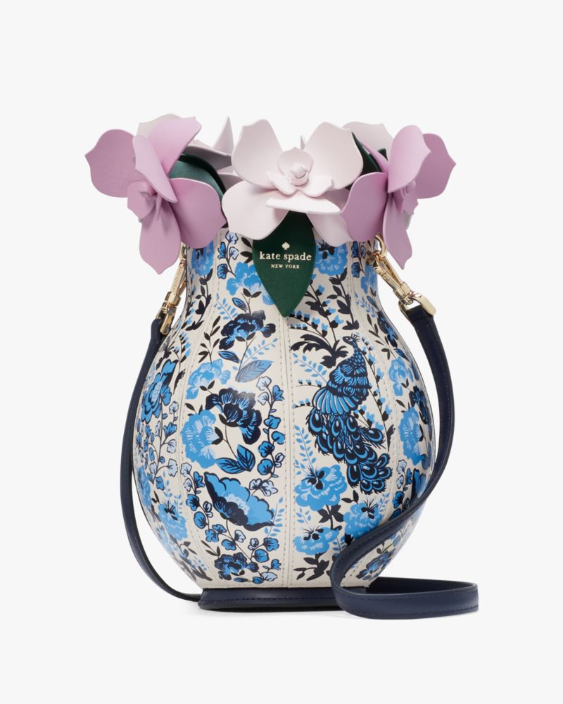 Kate Spade,Perfect Plume Vase Crossbody,Blue Multicolor
