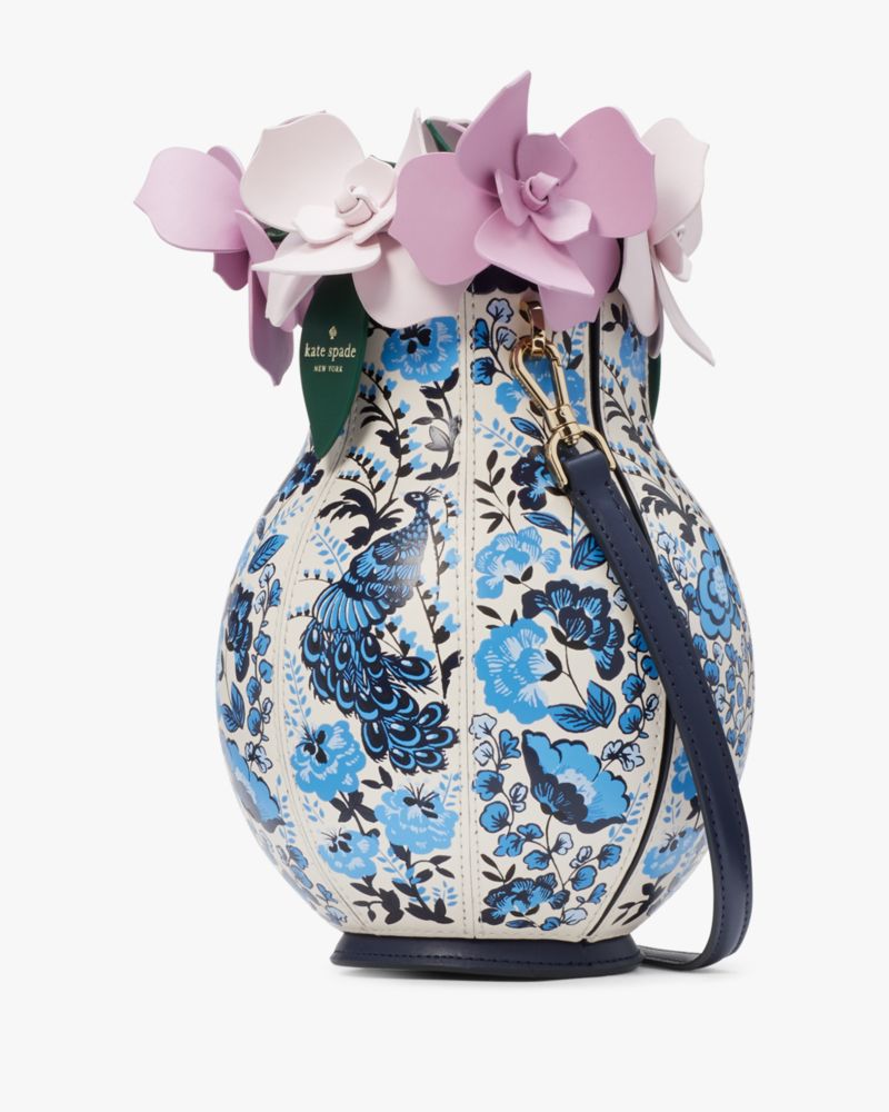 Kate Spade,Perfect Plume Vase Crossbody,Blue Multicolor