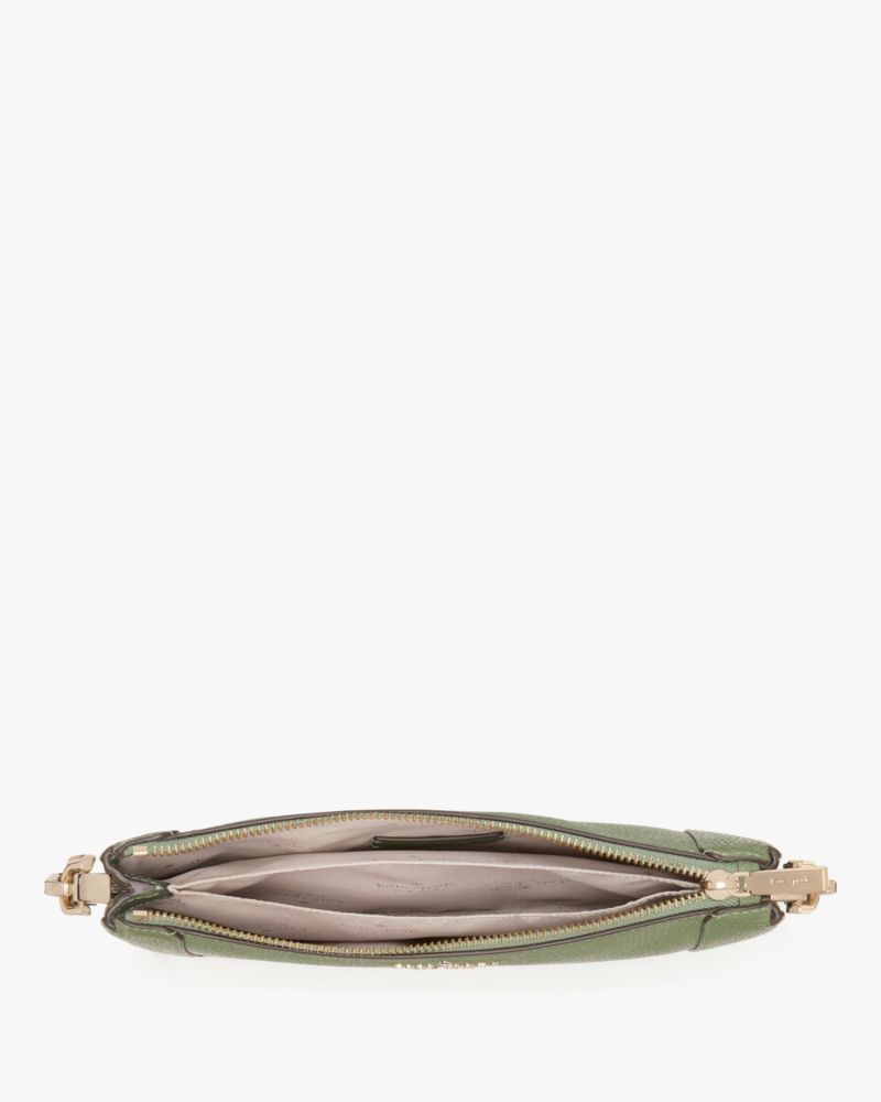 Kate Spade,Lena Double Compartment Crossbody,Crossbody,Metal Material,Logo,Metal,Casual,Olive