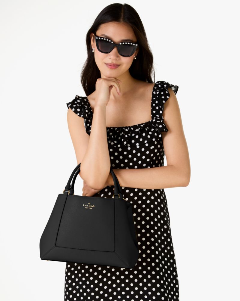 Kate Spade,Lena Medium Satchel,Black