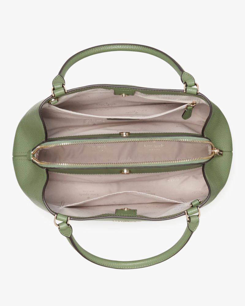 Kate Spade,Lena Satchel,Shopper,Metal Material,Logo,Casual,Olive