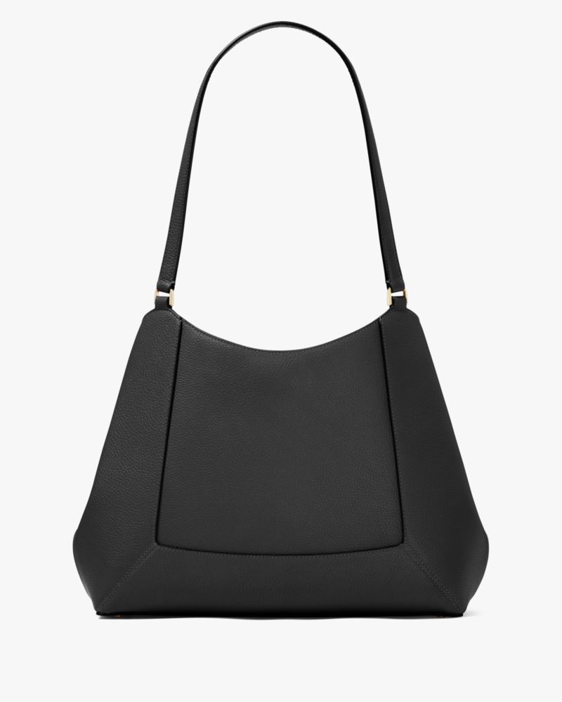 Kate Spade,Lena Triple Compartment Shoulder Bag,Shoulder Bag,Metal Material,Logo,Casual,Black