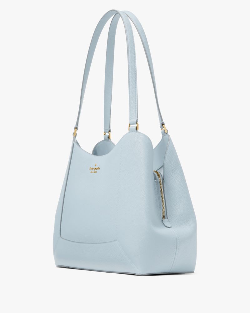 Kate Spade,Lena Triple Compartment Shoulder Bag,Shoulder Bag,Metal Material,Logo,Casual,Blue