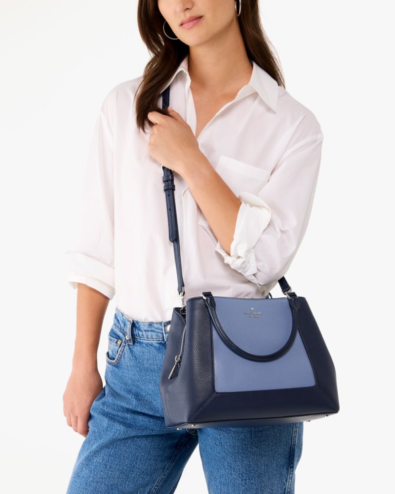 Kate Spade,Lena Colorblock Satchel,Blue