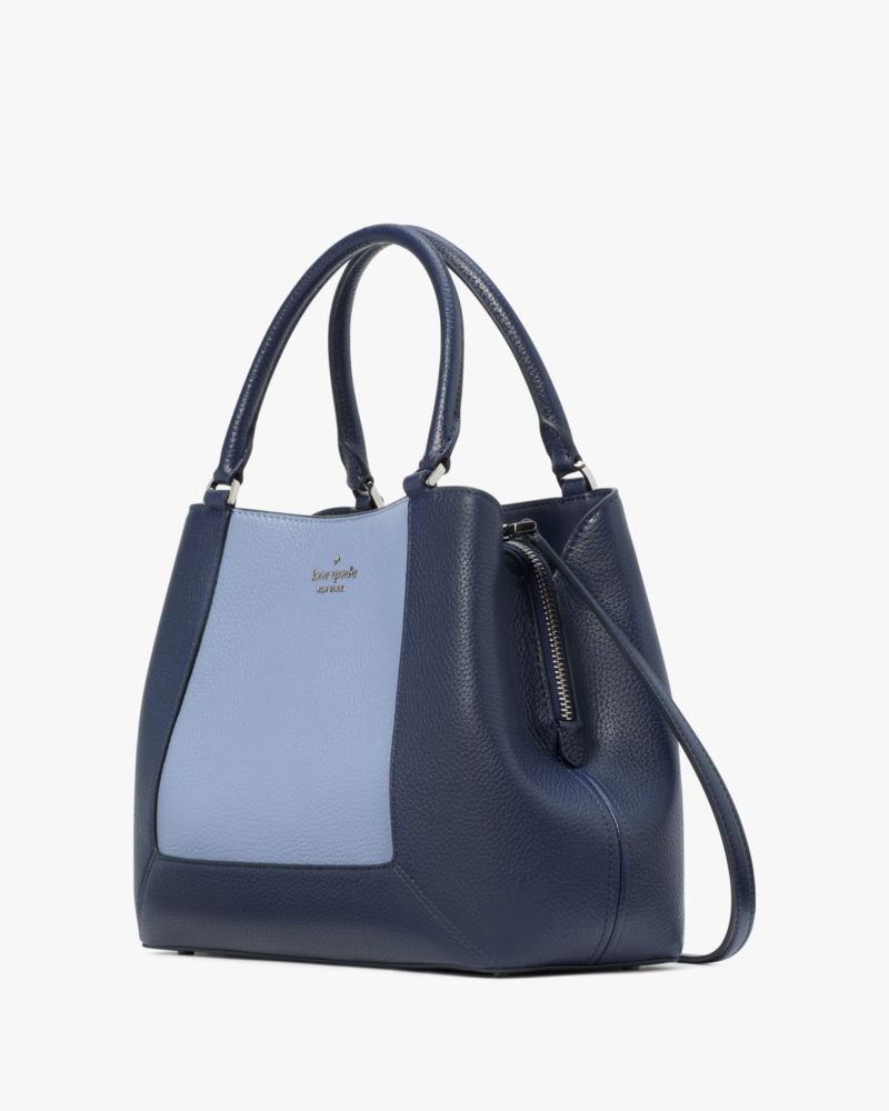 Kate Spade,Lena Colorblock Satchel,Shoulder Bag,Metal Material,Logo,Color Block,Casual,