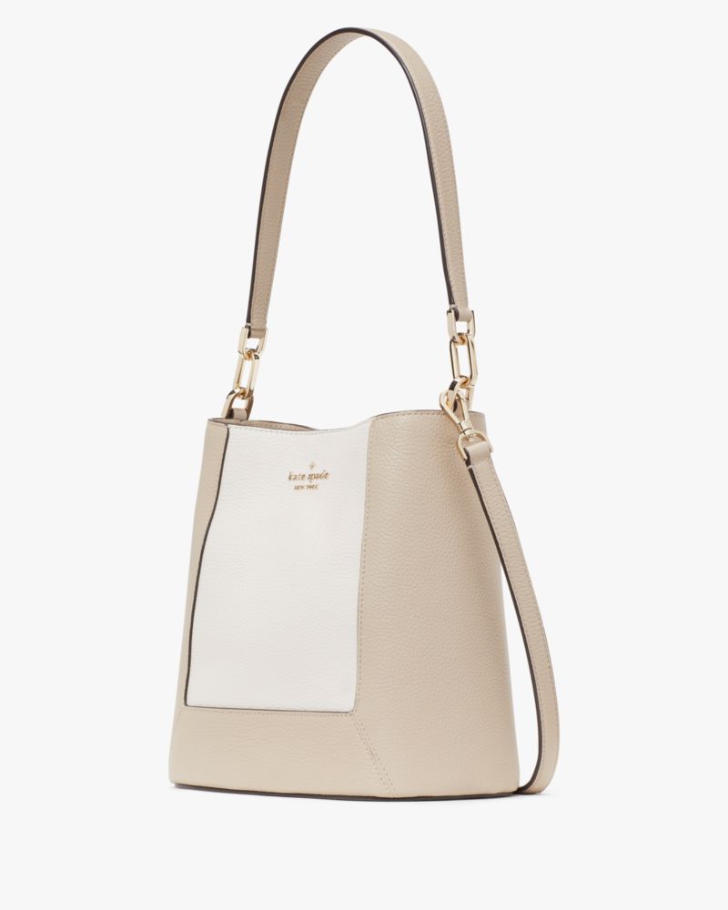 Kate Spade,Lena Colorblock Bucket Bag,Light Sand Multi