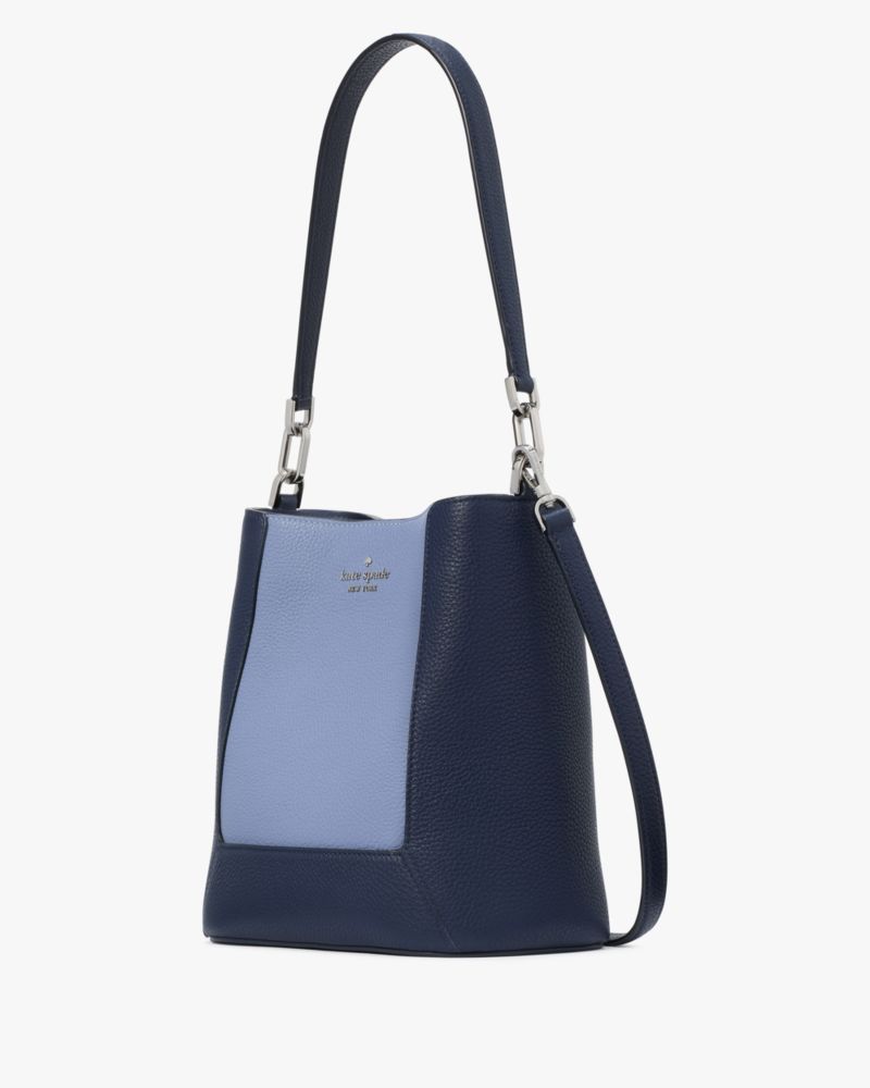 Kate Spade,Lena Colorblock Bucket Bag,Shoulder Bag,Metal Material,Color Block,Logo,Casual,