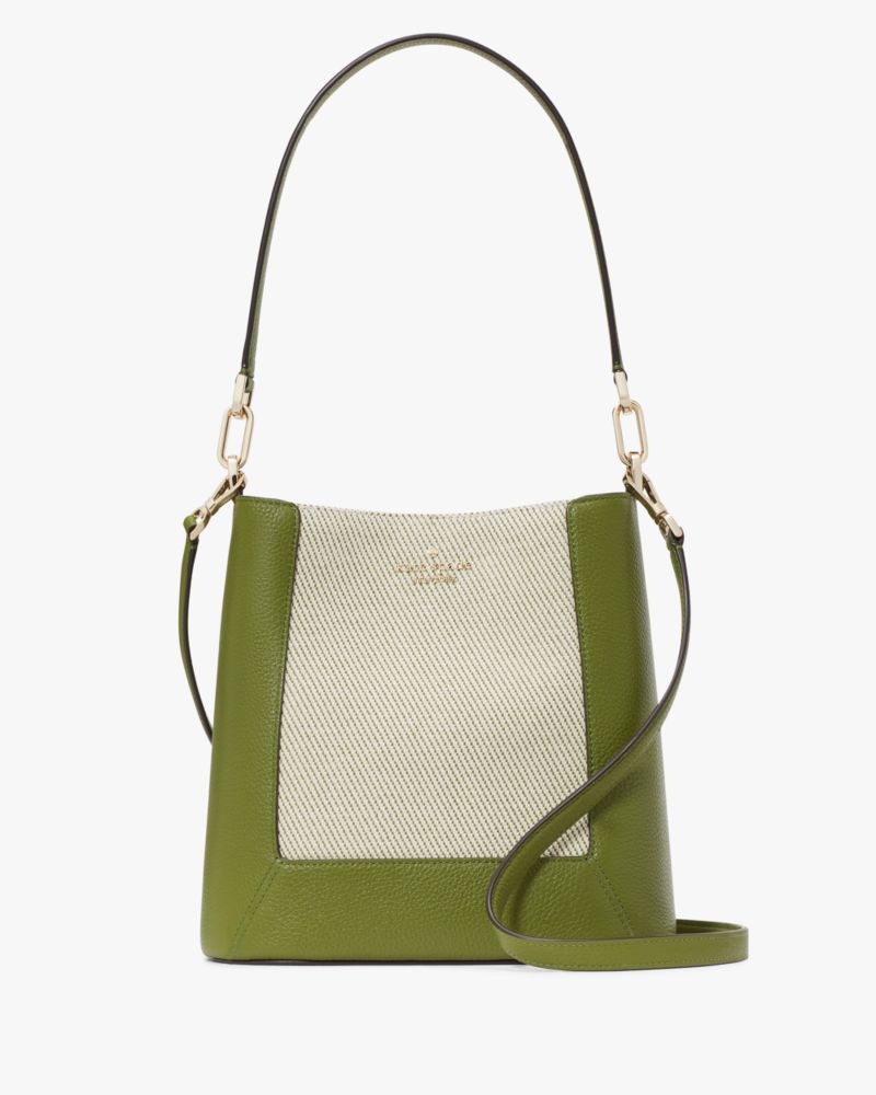 Kate Spade,Lena Canvas Colorblock Bucket Bag,Multi Color