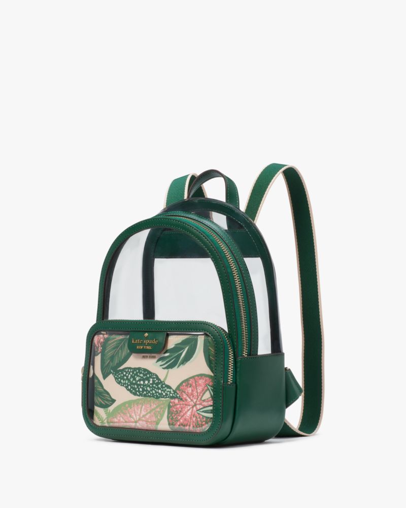 Kate Spade,Clare See Through Fern Foliage Small Backpack,