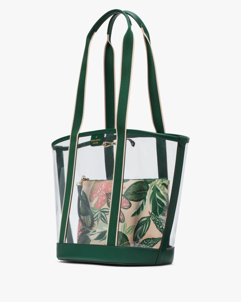 Kate Spade,Clare See Through Fern Foliage Tote,