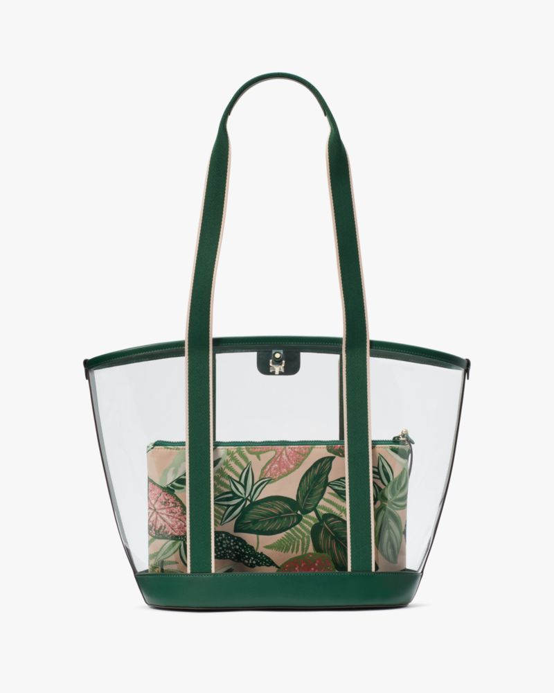 Kate Spade,Clare See Through Fern Foliage Tote,