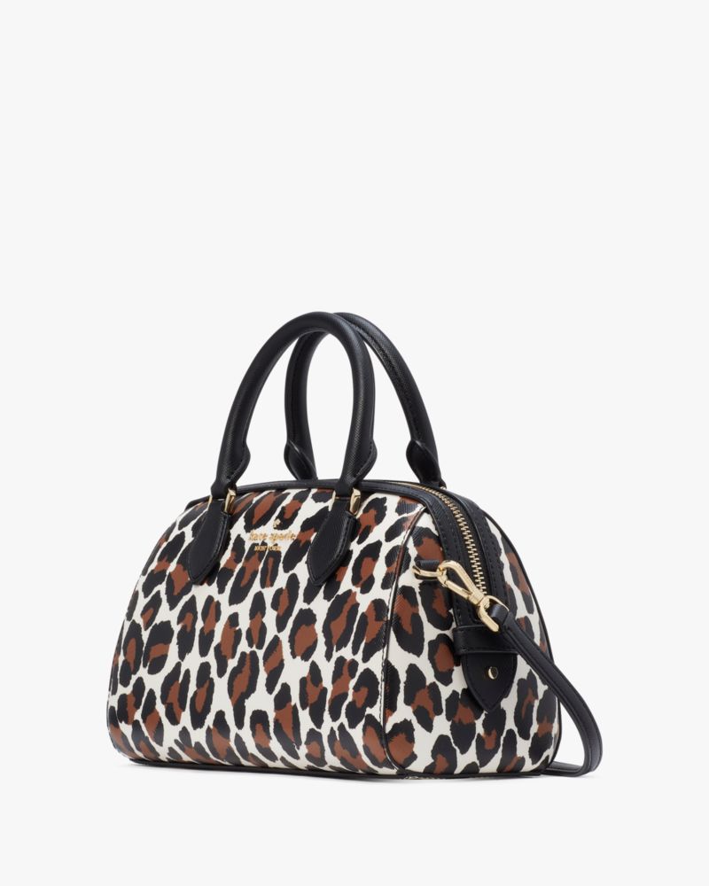 Kate Spade,Madison Spotted Leopard Small Duffle Crossbody,