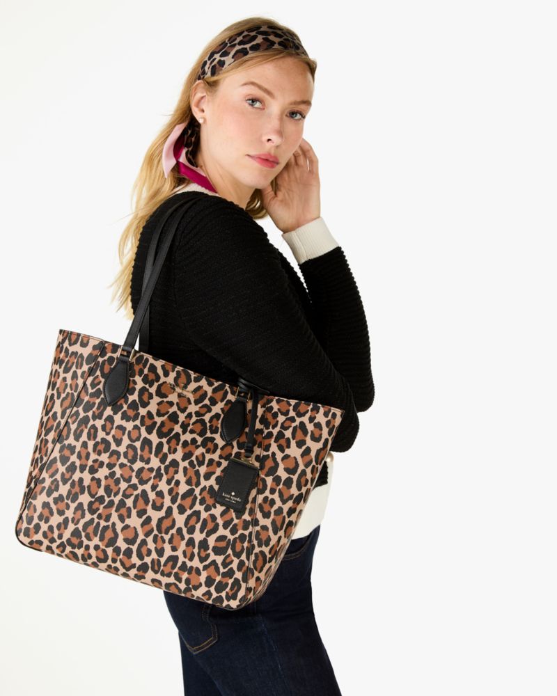 Kate Spade,Poppy Spotted Leopard Tote,