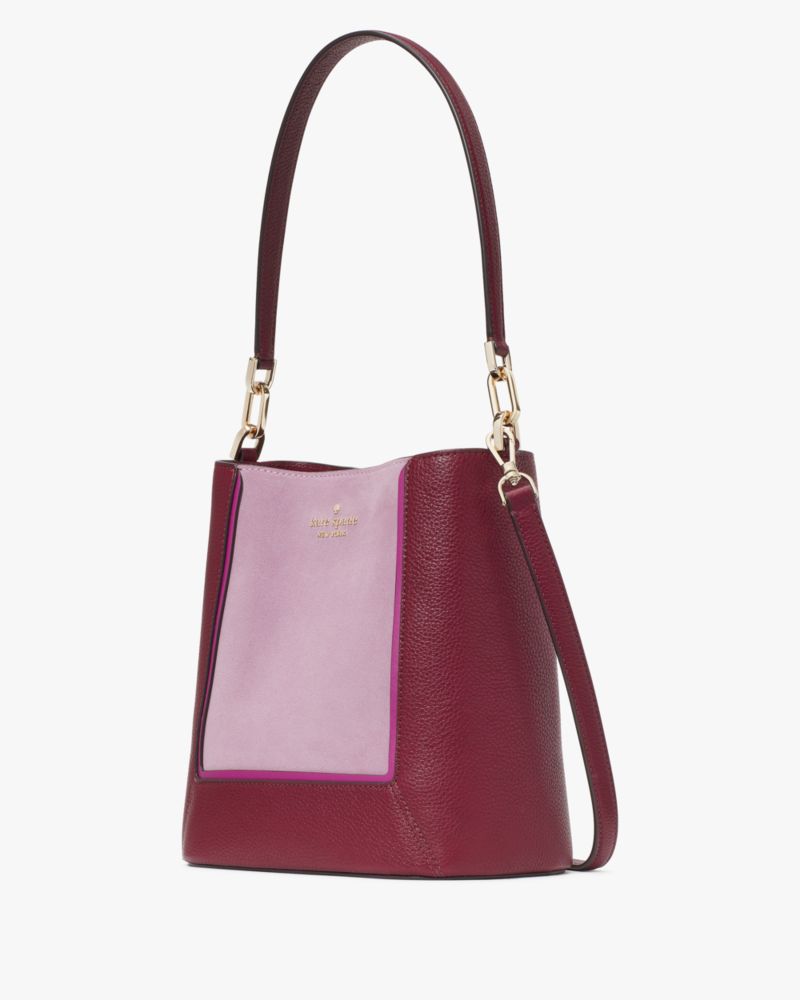 Kate Spade,Lena Suede Colorblock Bucket Bag,