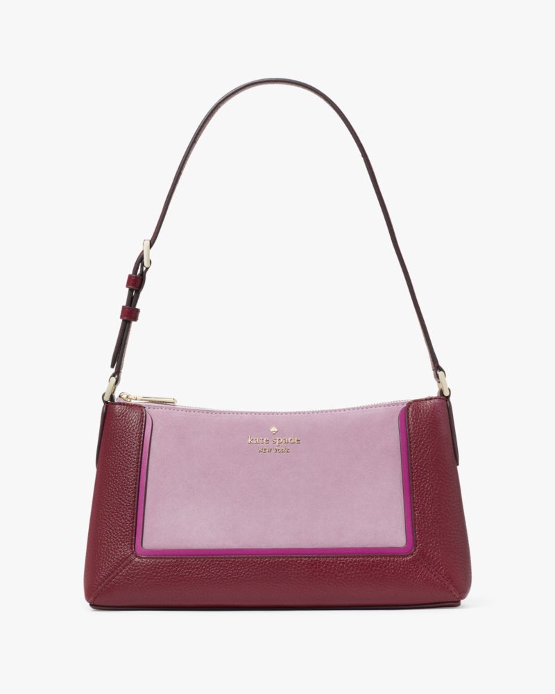 Kate Spade,Lena Suede Colorblock Medium Shoulder Bag,