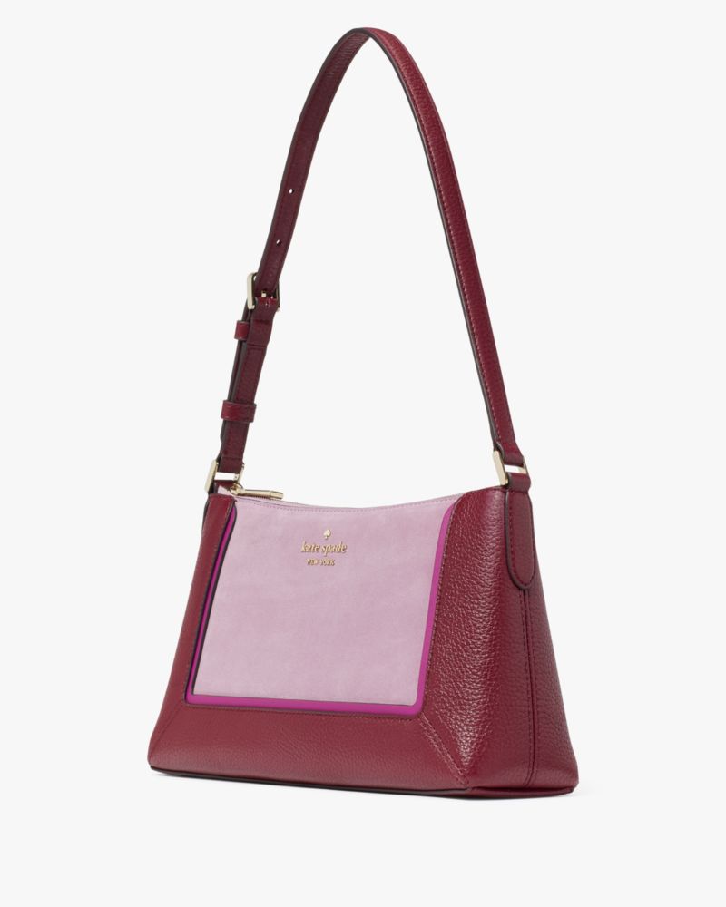 Kate Spade,Lena Suede Colorblock Medium Shoulder Bag,