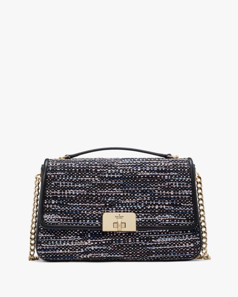 Kate Spade,Carey Tweed Flap Shoulder Bag,