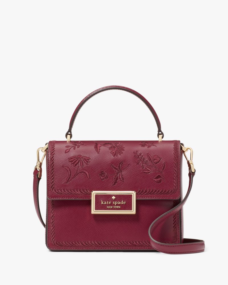 Reegan Botanical Embroidered Small Top Handle Crossbody Kate Spade Outlet