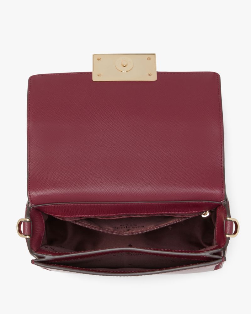 Kate Spade,Reegan Botanical Embroidered Small Top Handle Crossbody,Maroon