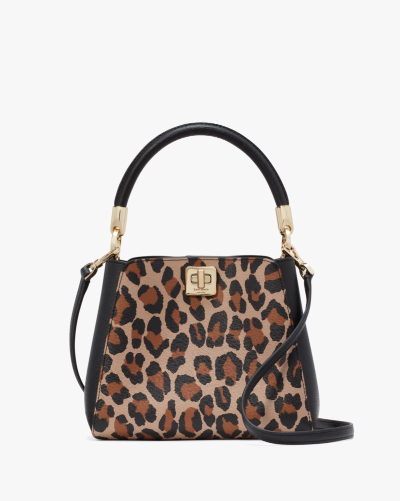 Kate Spade,Phoebe Spotted Leopard Top Handle Satchel,Brown Multi