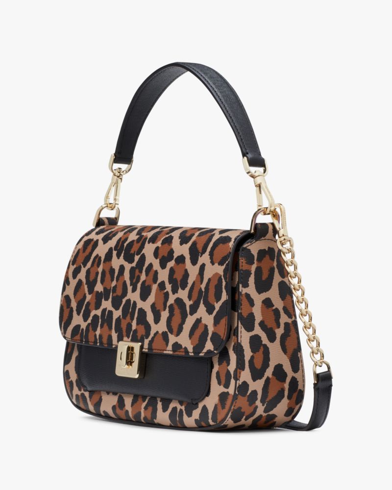 Kate Spade,Phoebe Spotted Leopard Flap Crossbody,Brown Multi