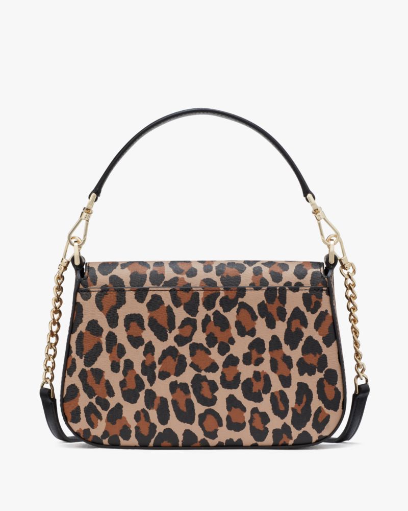 Kate Spade,Phoebe Spotted Leopard Small Flap Crossbody,Shoulder Bag,PVC,Color Block,Chain Detail,Day Party,Multi Color