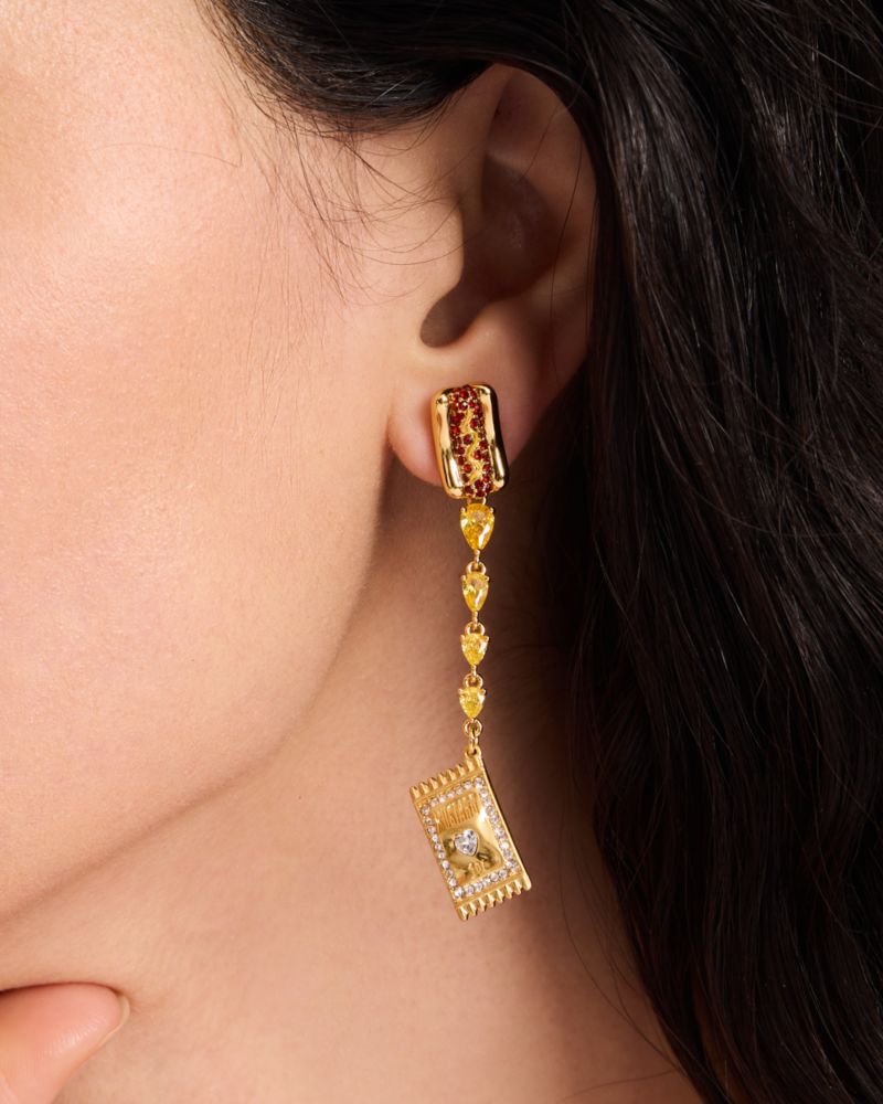 Kate Spade,What A Snack Linear Earrings,