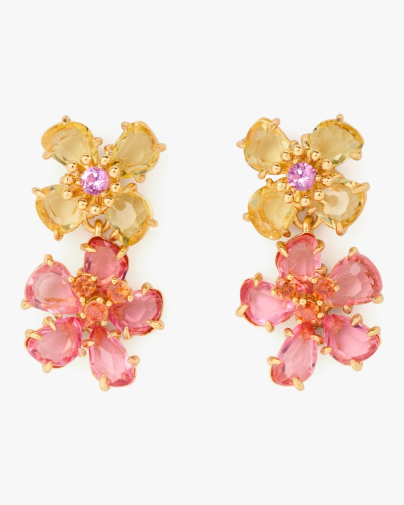 Kate Spade,Paradise Flower Double Drop Earrings,