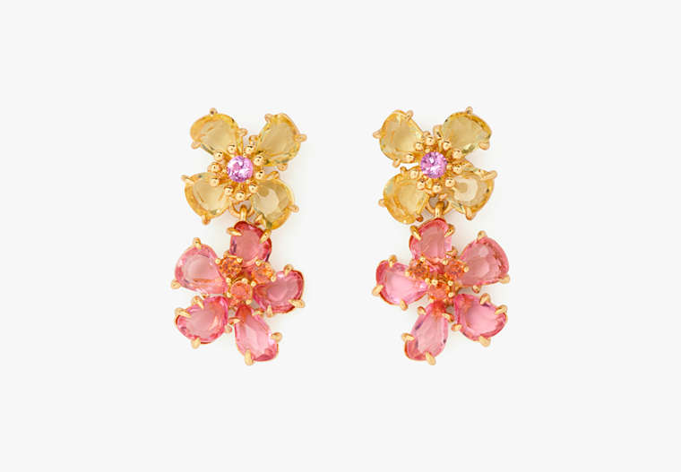 Kate Spade,Paradise Flower Double Drop Earrings,Multi
