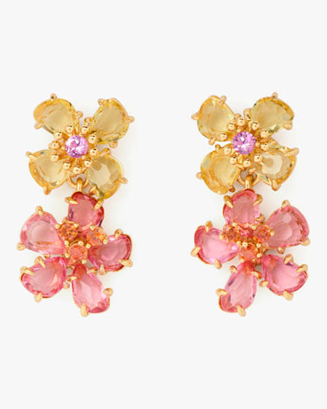 Kate Spade,Paradise Flower Double Drop Earrings,Multi