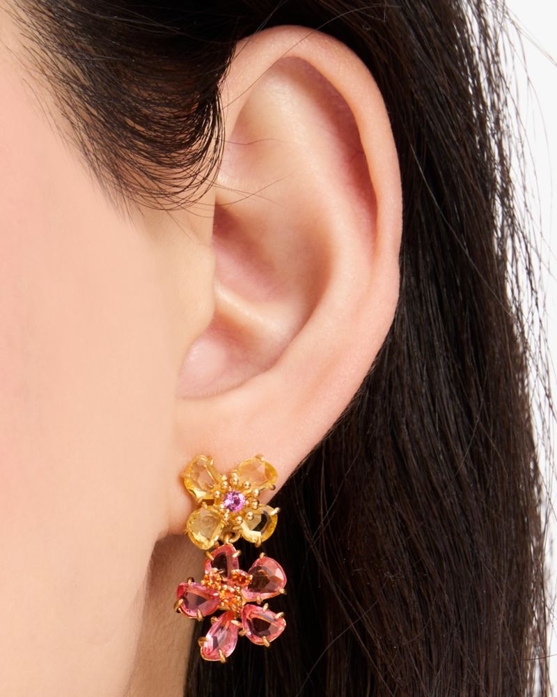 Paradise Flower Double Drop Earrings Kate Spade UK