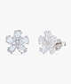 Kate Spade,Paradise Flower Studs,Clear/Silver