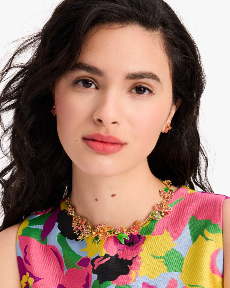 Kate Spade,Paradise Floral Statement Necklace,Multi