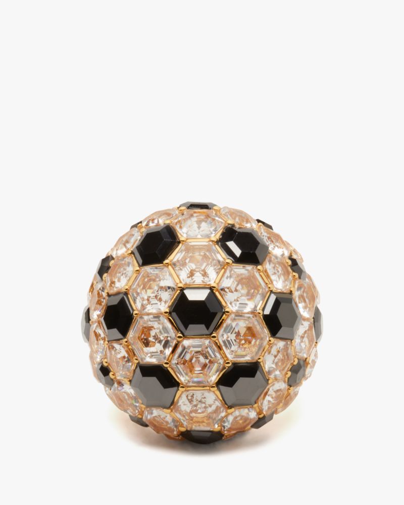 Kate Spade,On the Ball Cocktail Ring,Black Multi