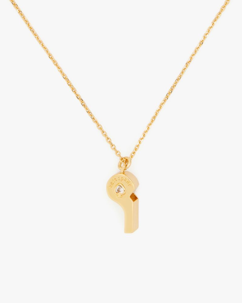 Kate Spade,On the Ball Whistle Pendant,Gold