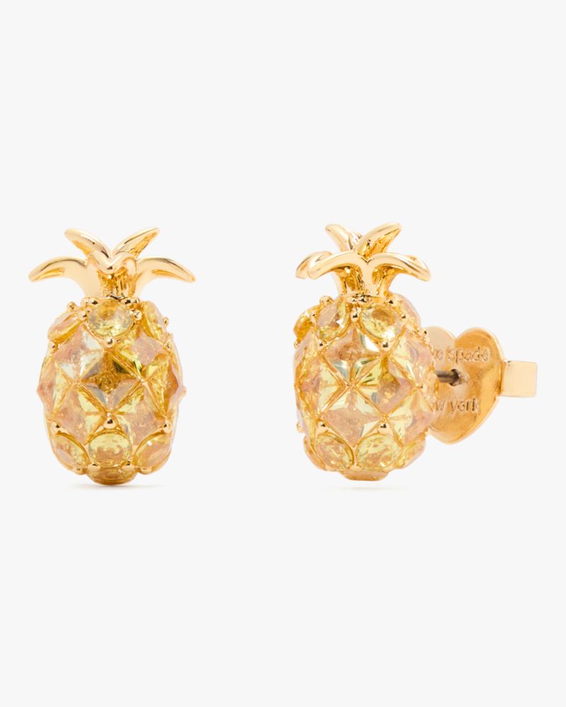 Kate Spade,Sweet Treasures Studs,Yellow Gold