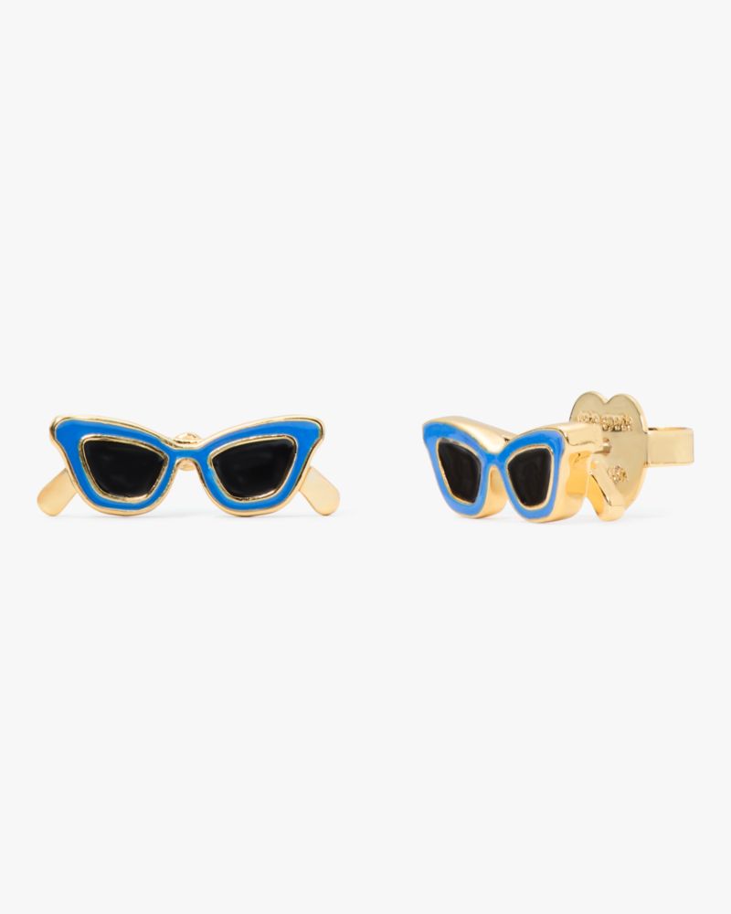 Kate Spade,Sweet Treasures Studs,Blue Gold