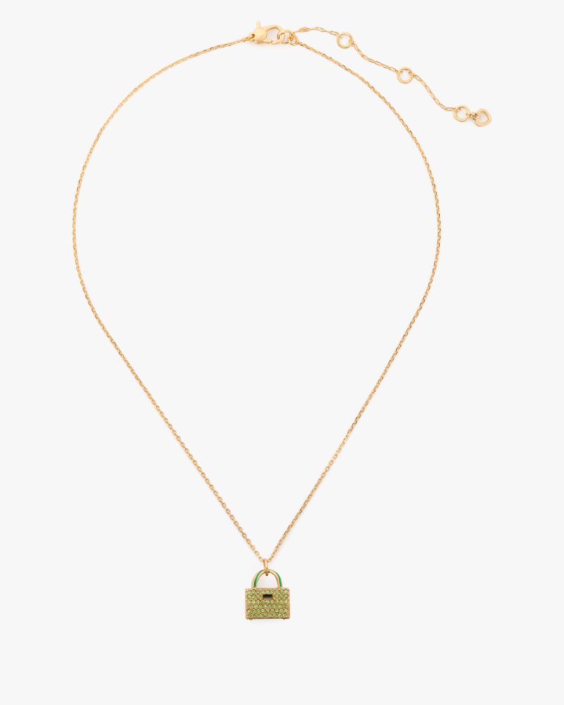 Kate Spade,スウィート トレジャーズ ミニ ペンダント,ジュエリー,グリーン／ゴールド