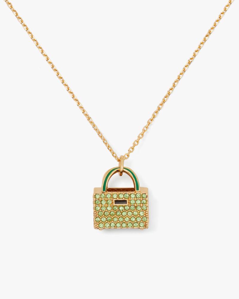 Kate Spade,スウィート トレジャーズ ミニ ペンダント,ジュエリー,グリーン／ゴールド