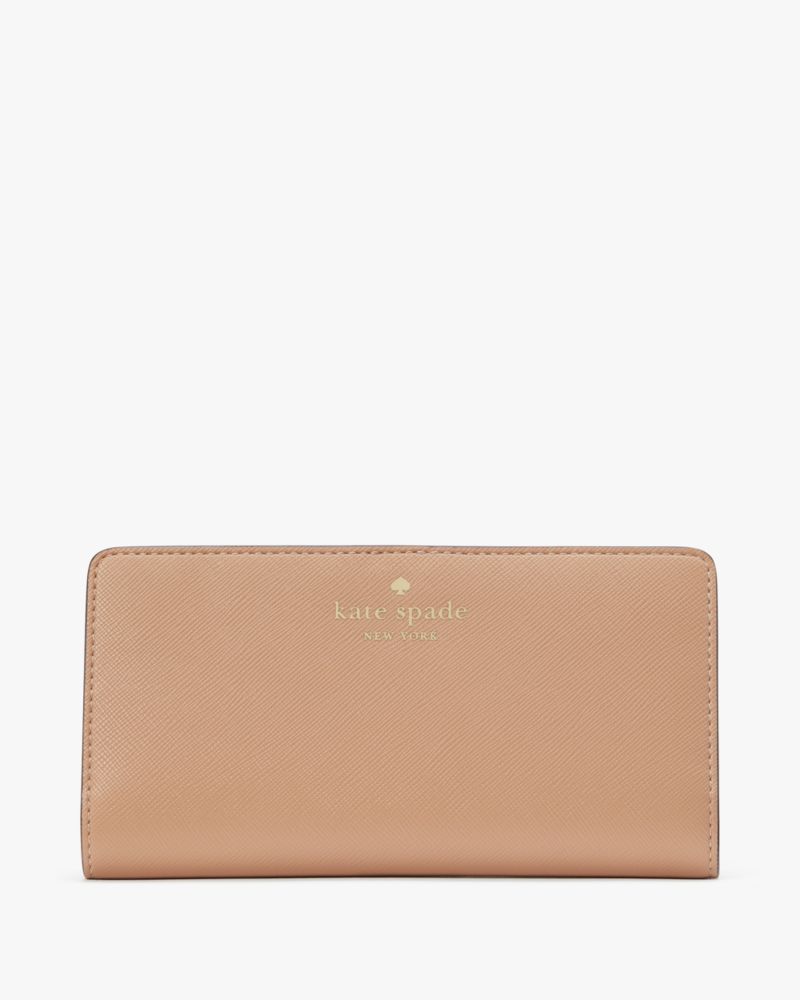 Kate Spade,Brynn Large Slim Bifold Wallet,Beige