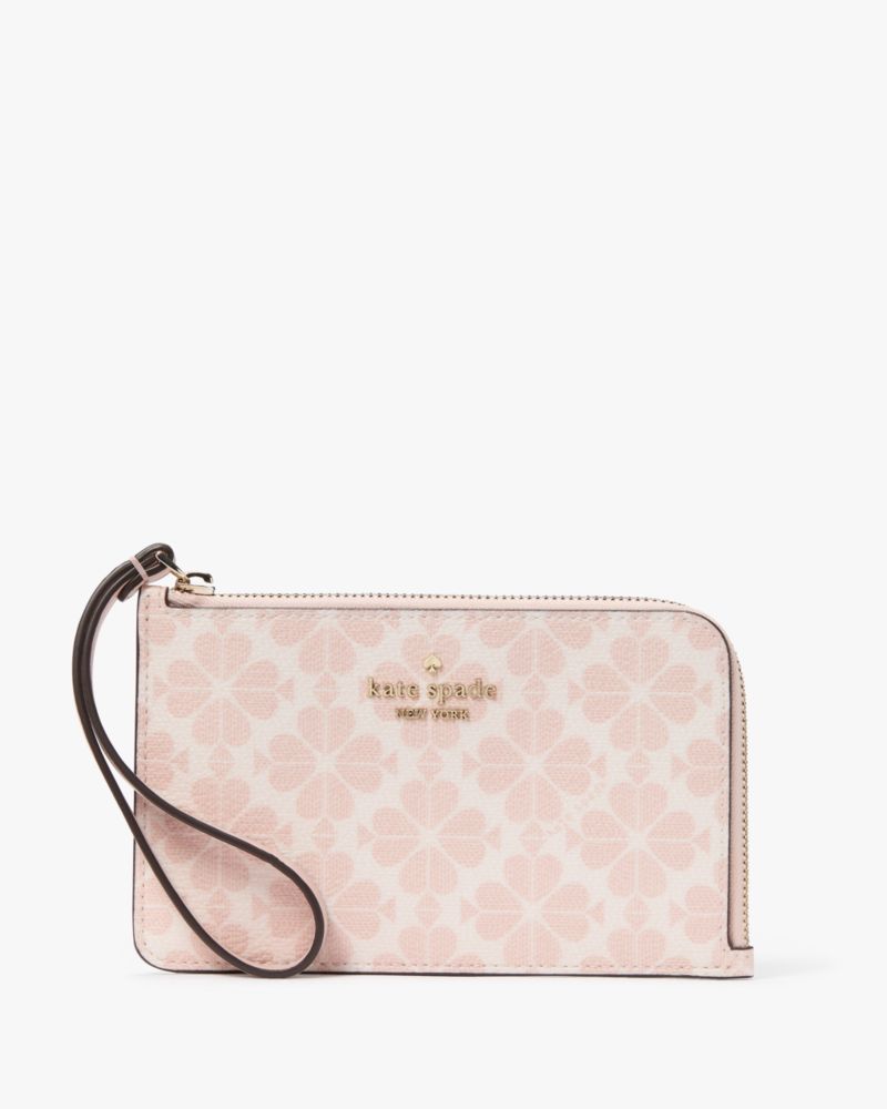 Kate Spade,ルーシー スペード フラワー スモール L-ジップ リスレット,財布小物,ローズスモークマルチ