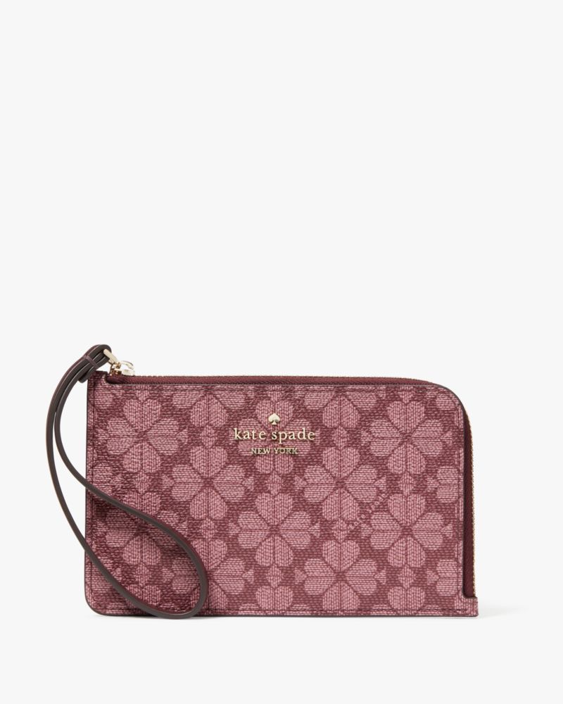 Kate Spade,ルーシー スペード フラワー スモール L-ジップ リスレット,財布小物,グルナッシュマルチ