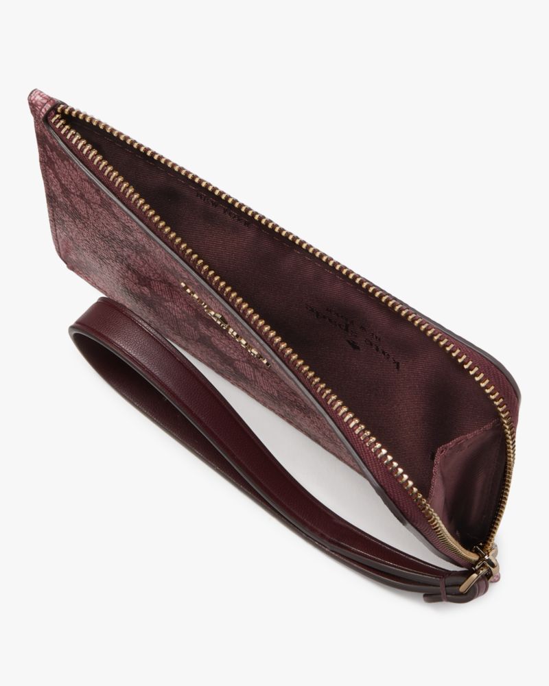 Kate Spade,Lucy Small L-zip Wristlet,Maroon